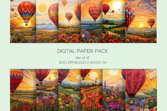 Hot Air Balloon Embroidery Paper Set Review