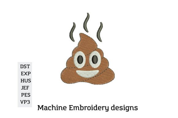 Poop Emoji Embroidery Design Review for Apparel