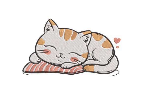 Review: Cute Cat Sleeping Embroidery for Handmade Projects