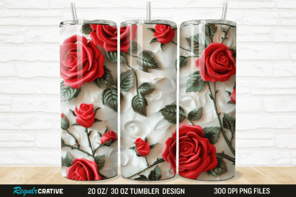 Review: Embroidery Floral Red Roses Tumbler Wrap for Holiday Gifts