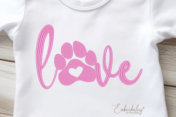 Review: Love Word with Paw Print Embroidery for Apparel