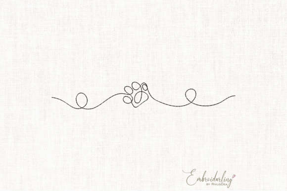 Review: Paw Print Mono Line Embroidery Pattern