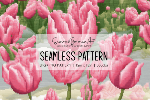 Review: Tulips Embroidery Seamless Pattern for Craft Fairs