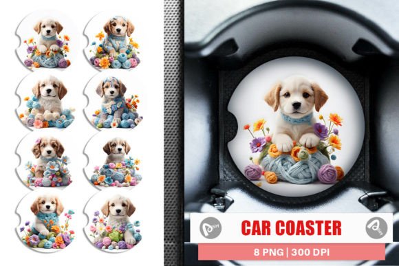 Reviewing Car Coaster Puppy Easter Embroidery for Etsy