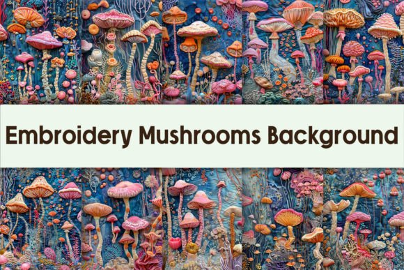 Reviewing Embroidery Mushrooms Background for Real Projects