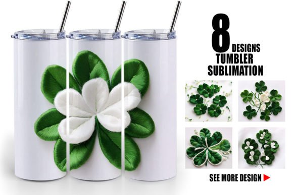 Reviewing Tumbler 3D Shamrocks Embroidery for Etsy Shops