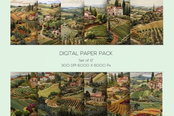 Tuscan Landscape Embroidery Paper Set Review